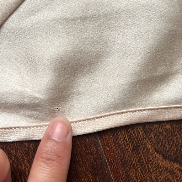 Pretty Little Things Lucie Champagne High Slit Dress - Picture 7 of 9